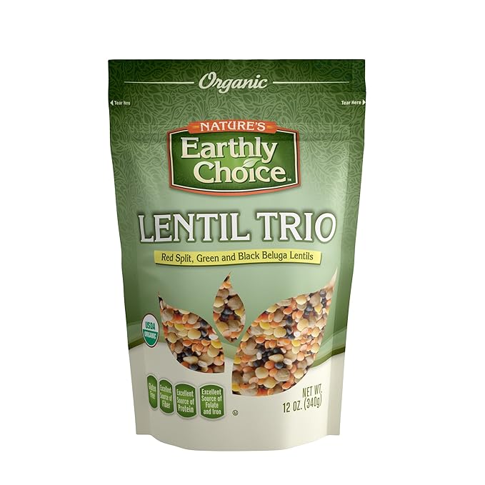 Nature's Earthly Choice Black Lentils retail pouch