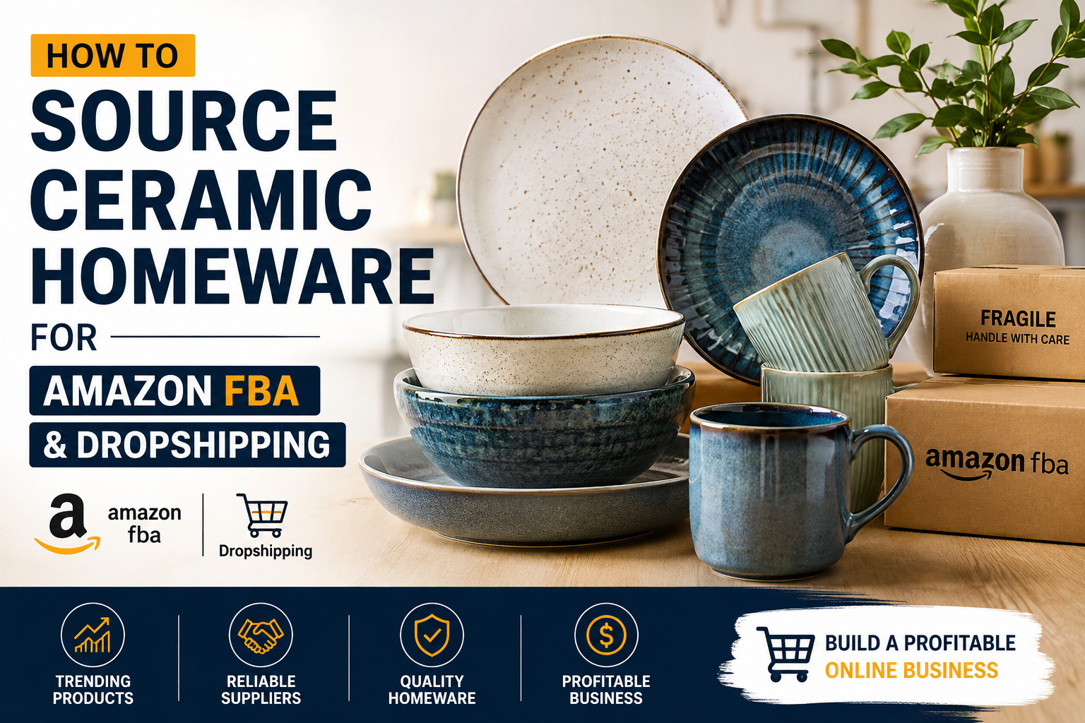 How to Source Ceramic Homeware for Amazon FBA and Dropshipping