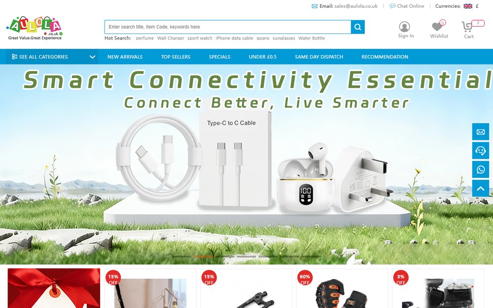Aulola UK official trade website and phone accessories wholesale platform