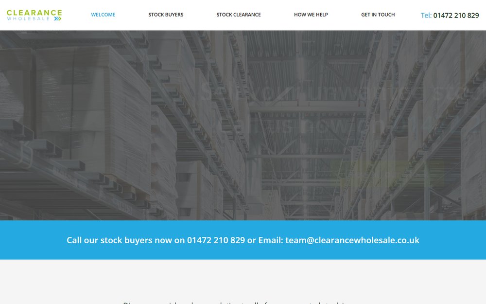 Clearance Wholesale UK official website and surplus clearance lots portal