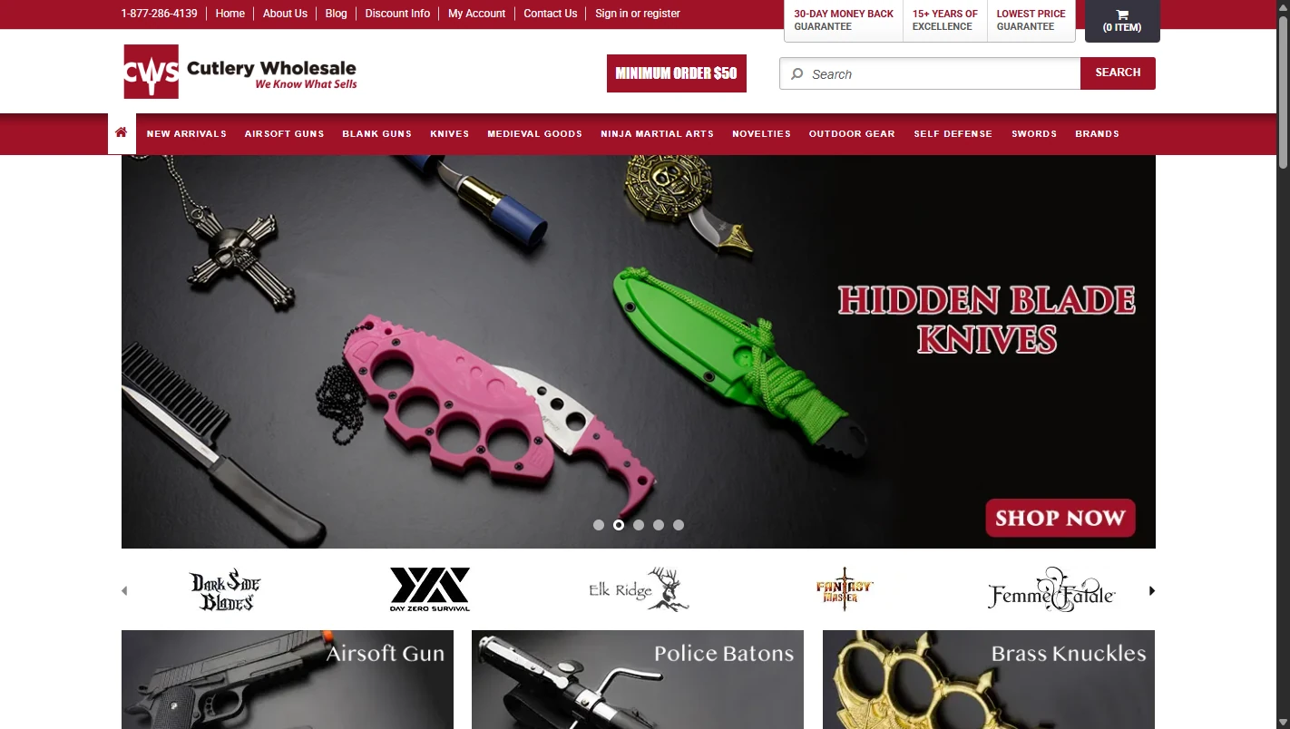 Cutlery Wholesaler Knives, Swords, Airsoft and Tactical Gear Wholesale Website