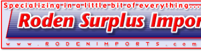 Roden Surplus Imports Logo