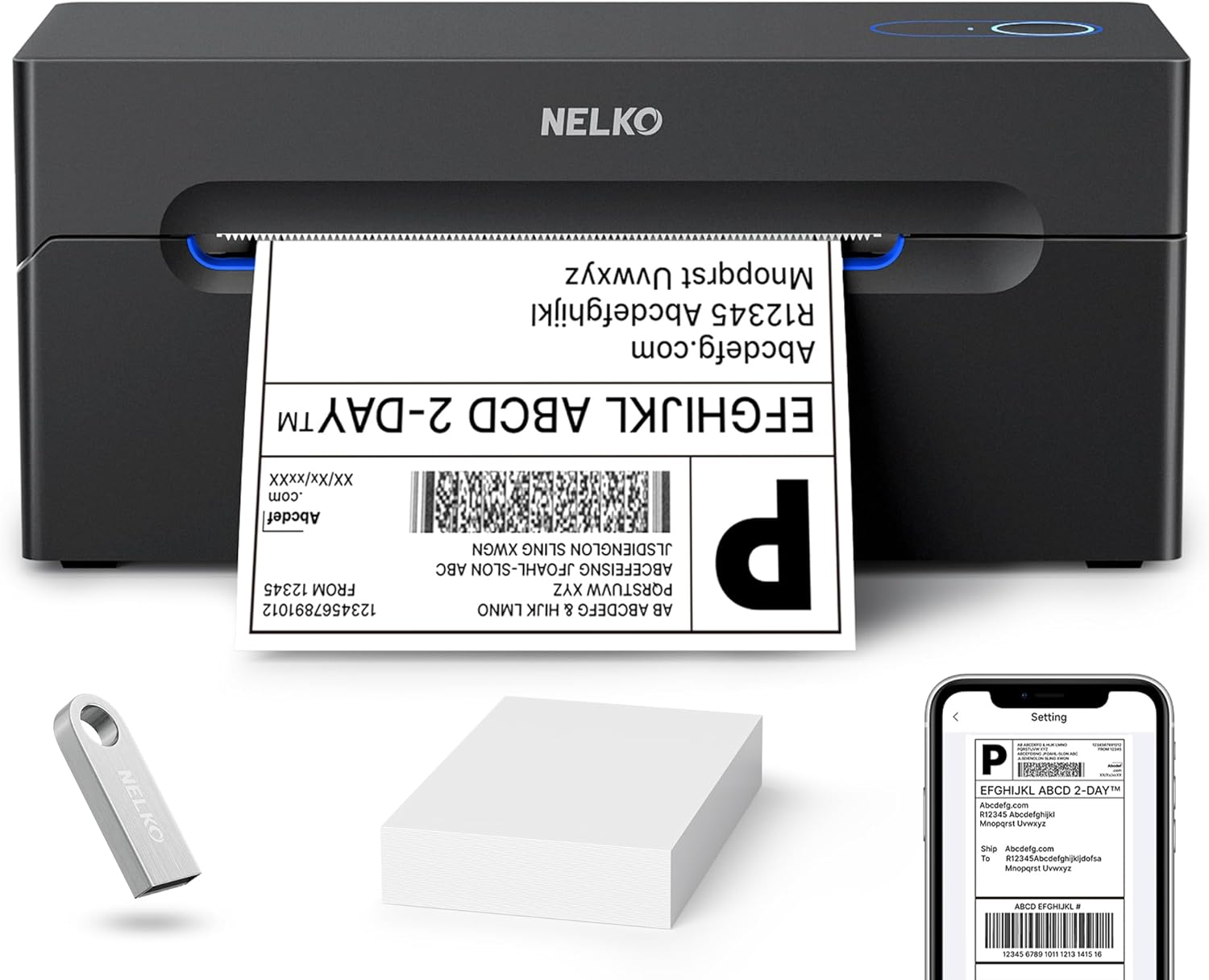 Nelko Bluetooth Thermal Shipping Label Printer