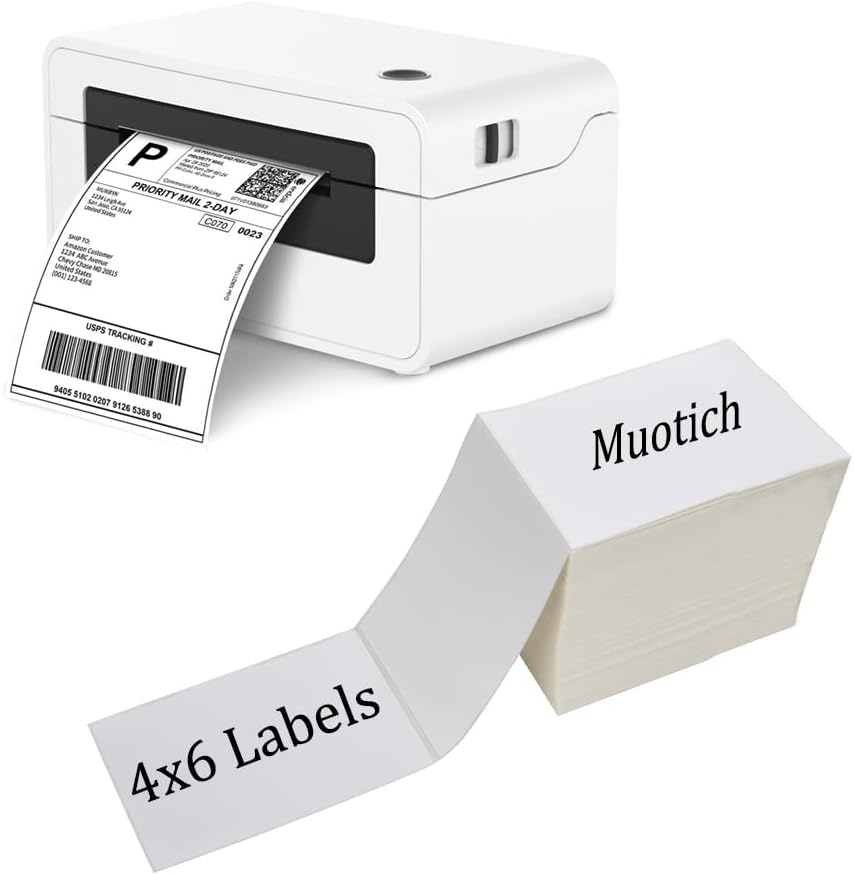 500 fanfold direct thermal 4x6 shipping labels stack commercial grade