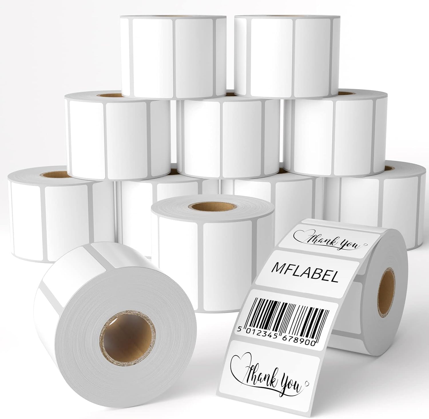 MFLABEL 2.25 x 1.25 inch direct thermal perforated labels for FBA FNSKU barcodes