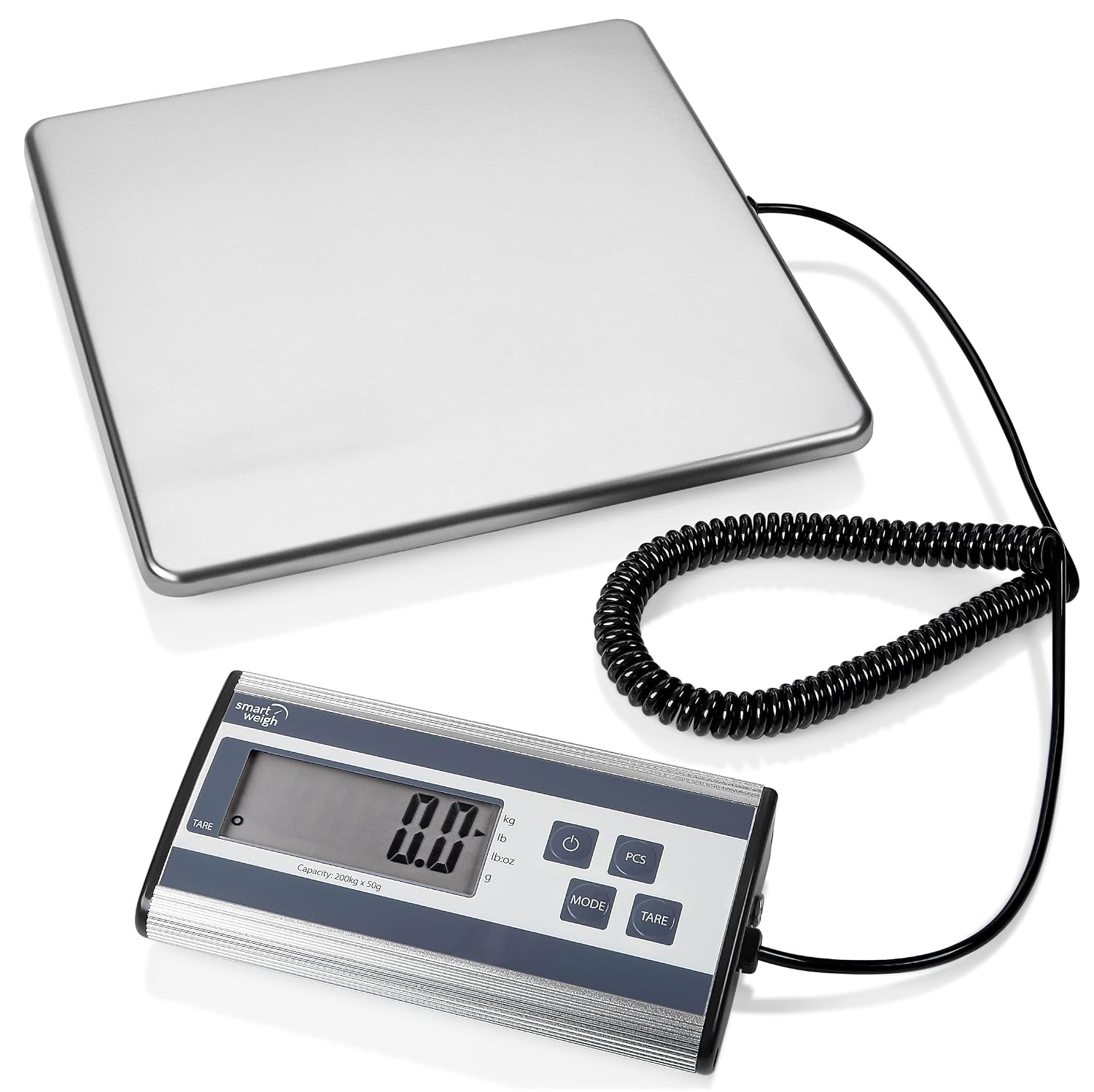 Smart Weigh 440 lbs commercial postal shipping scale with stainless steel platform