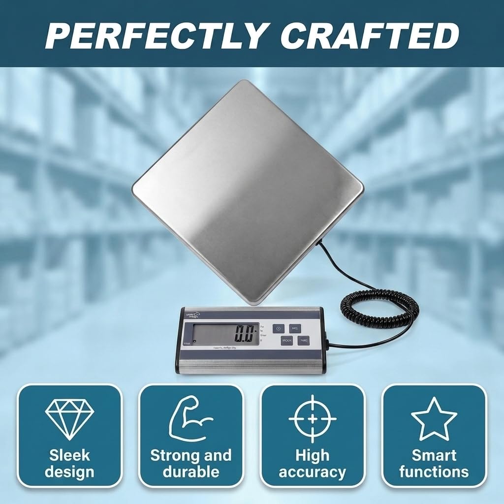 Smart Weigh commercial postal scale extendable coiled cord with wall mount bracket