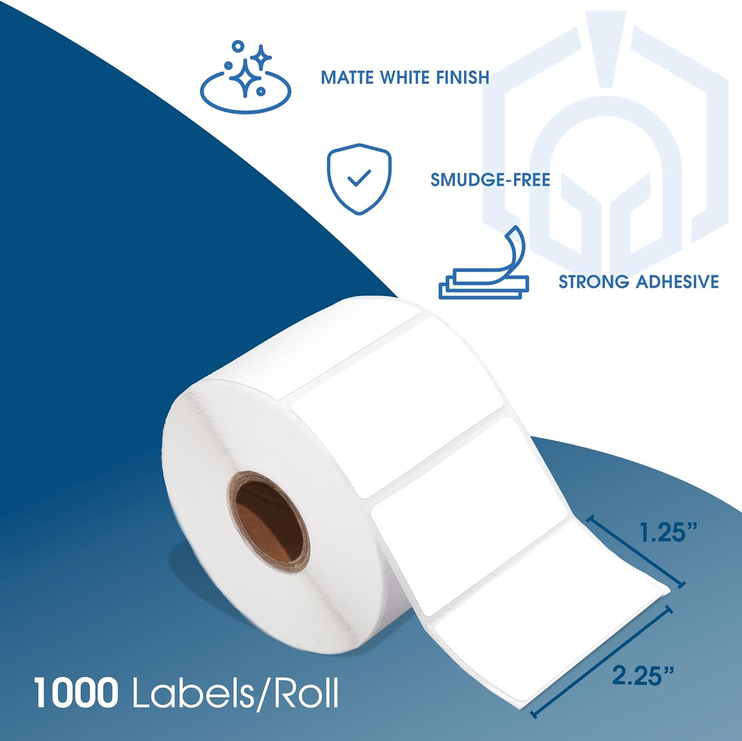 Ultra bright white smooth surface for crisp thermal barcode and text printing