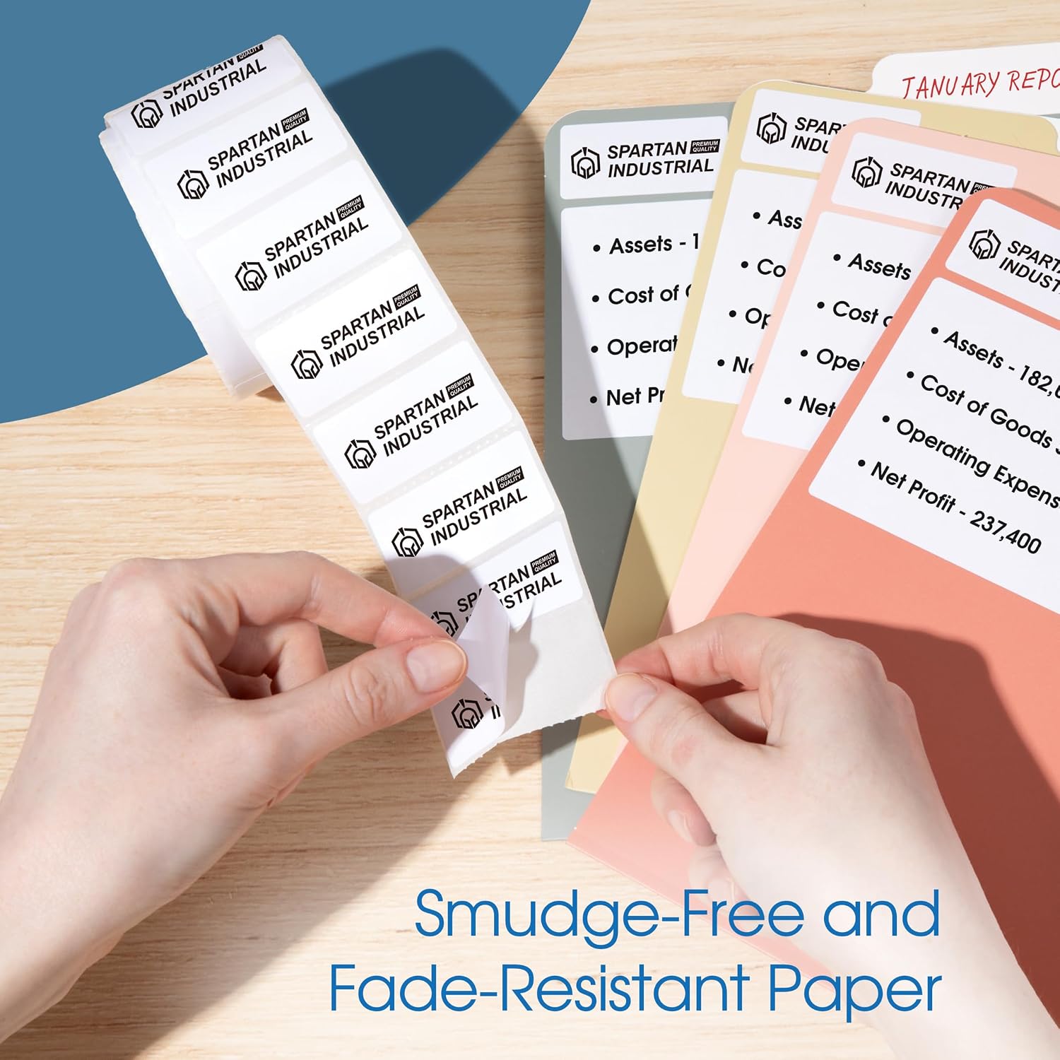 Multi purpose blank thermal labels for product SKUs bin organization and address labeling