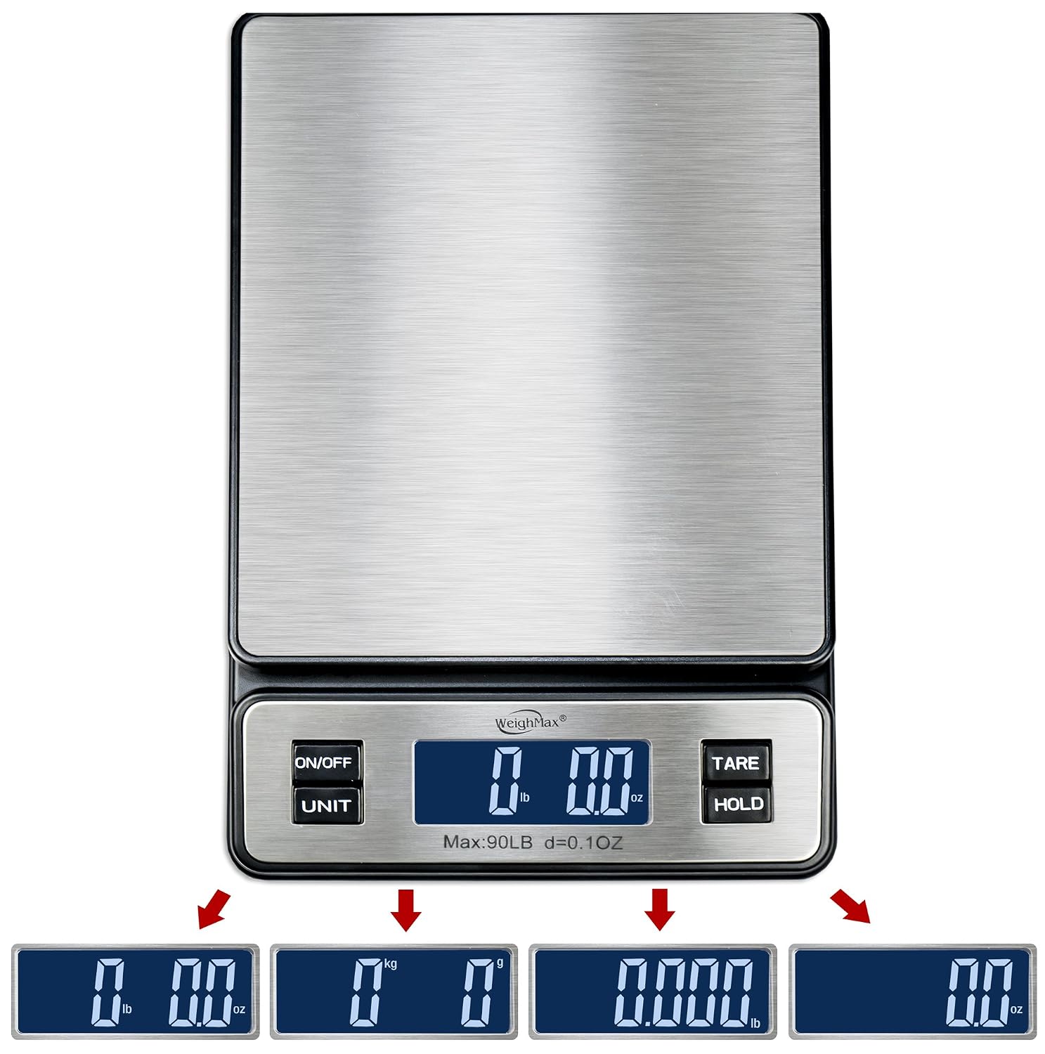 Weighmax compact digital scale heavy duty stainless steel weighing platform