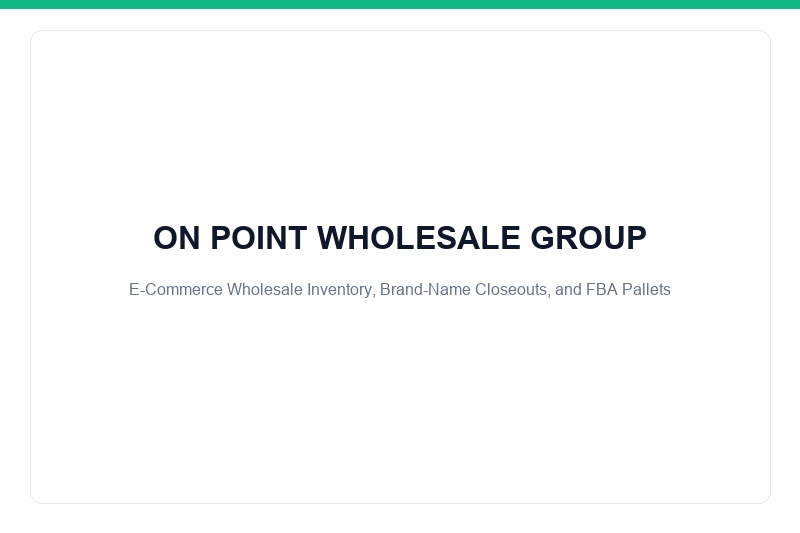 On Point Wholesale Group Official Logo