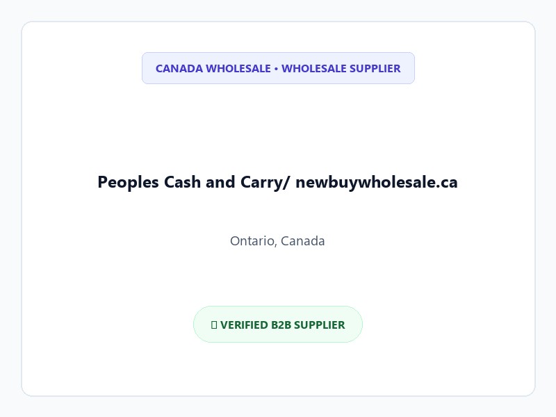 Peoples Cash and Carry/ newbuywholesale.ca Logo